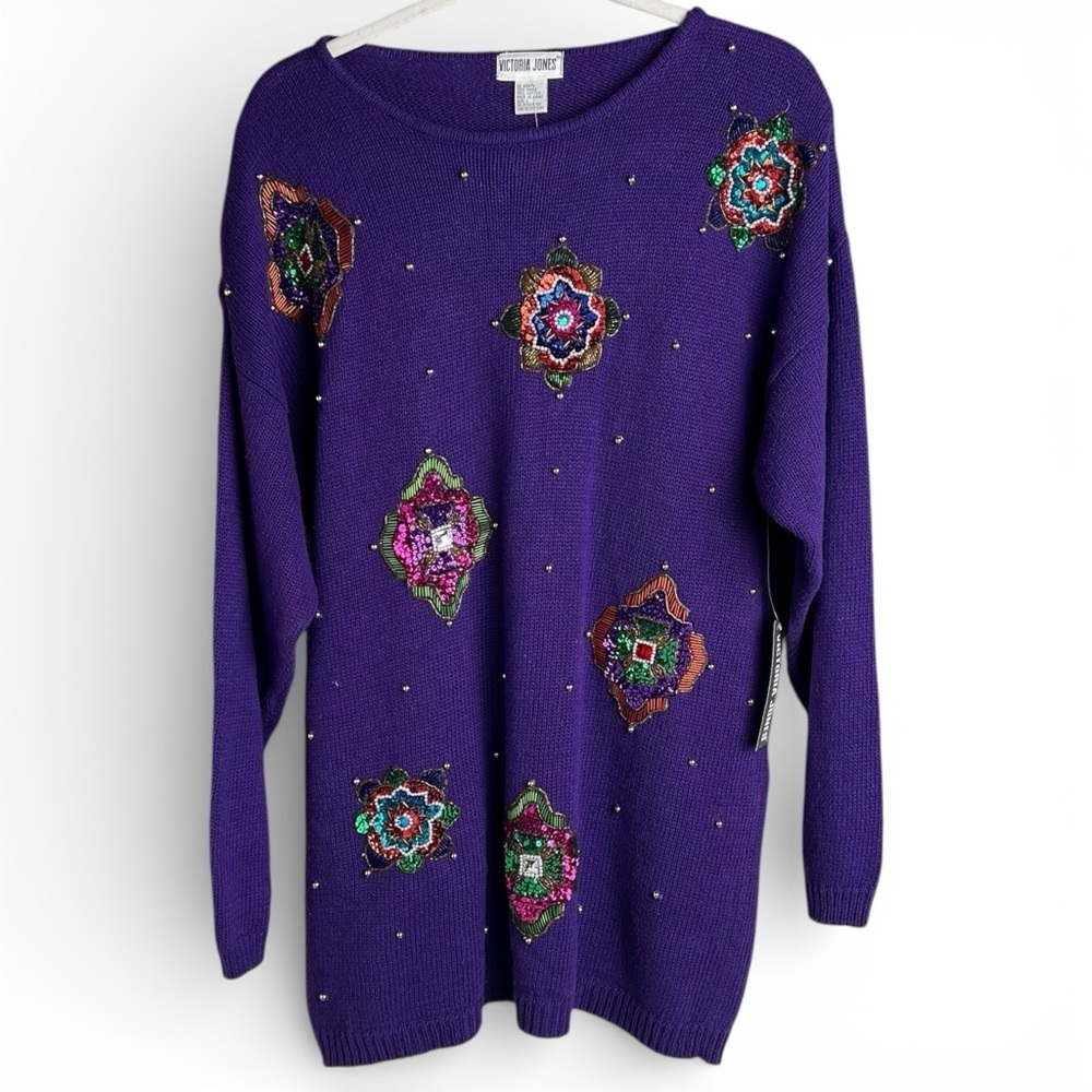 RARE Deadstock 90s Victoria Jones Beaded Tunic